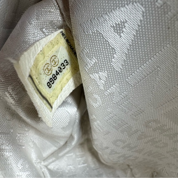 Chanel Lambskin Quilted Flower Patch Single Flap in Cream - Picture 10 of 10